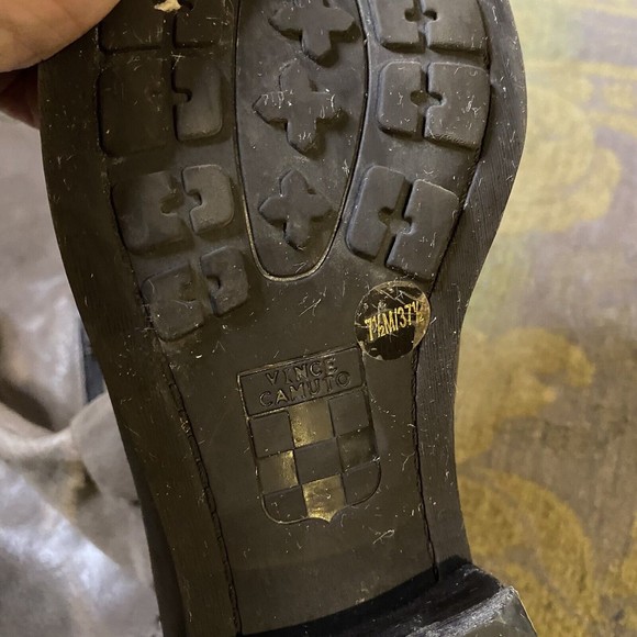 Vince Camuto Pedra Over The Knee Wide Calf Leather Zip Boots Size 7.5 - Picture 5 of 13